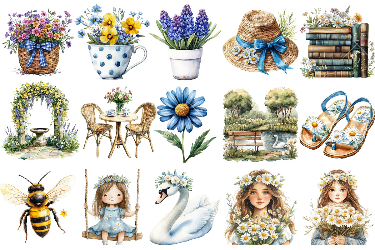 Spring Blossom Time Clipart, an Illustration by OK Design (Photo 5 of 6)