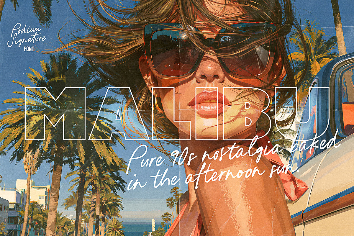 Podium Signature 90s Script Font, a Handwritten Font by Ivan Rosenberg (Photo 5 of 17)
