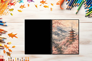 36 Japan Junk Journal Pages, a Background Graphic by LA Design (Thumbnail 8 of 10)