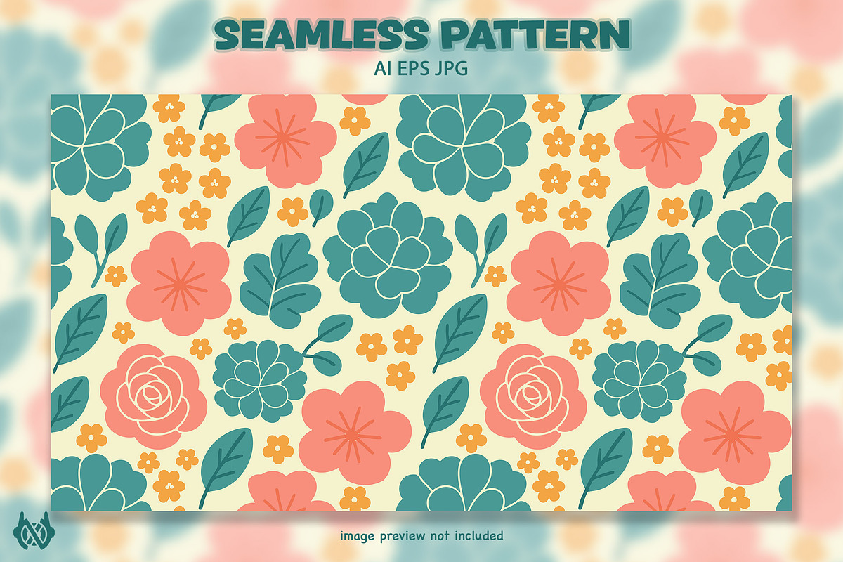 Minimalist Flowers - Pattern, a Pattern Graphic by NOX Labs