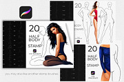 Plus Size Female Body Procreate, a Brush Add-On by sundrameda (Thumbnail 6 of 9)