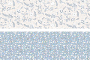 Baby Blue Floral Pattern Bundle