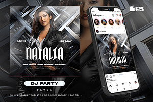 Dj Party Night Flyer Template