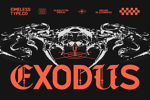 Exodus Blackletter Display Font, a Blackletter Font by timelesstype.co