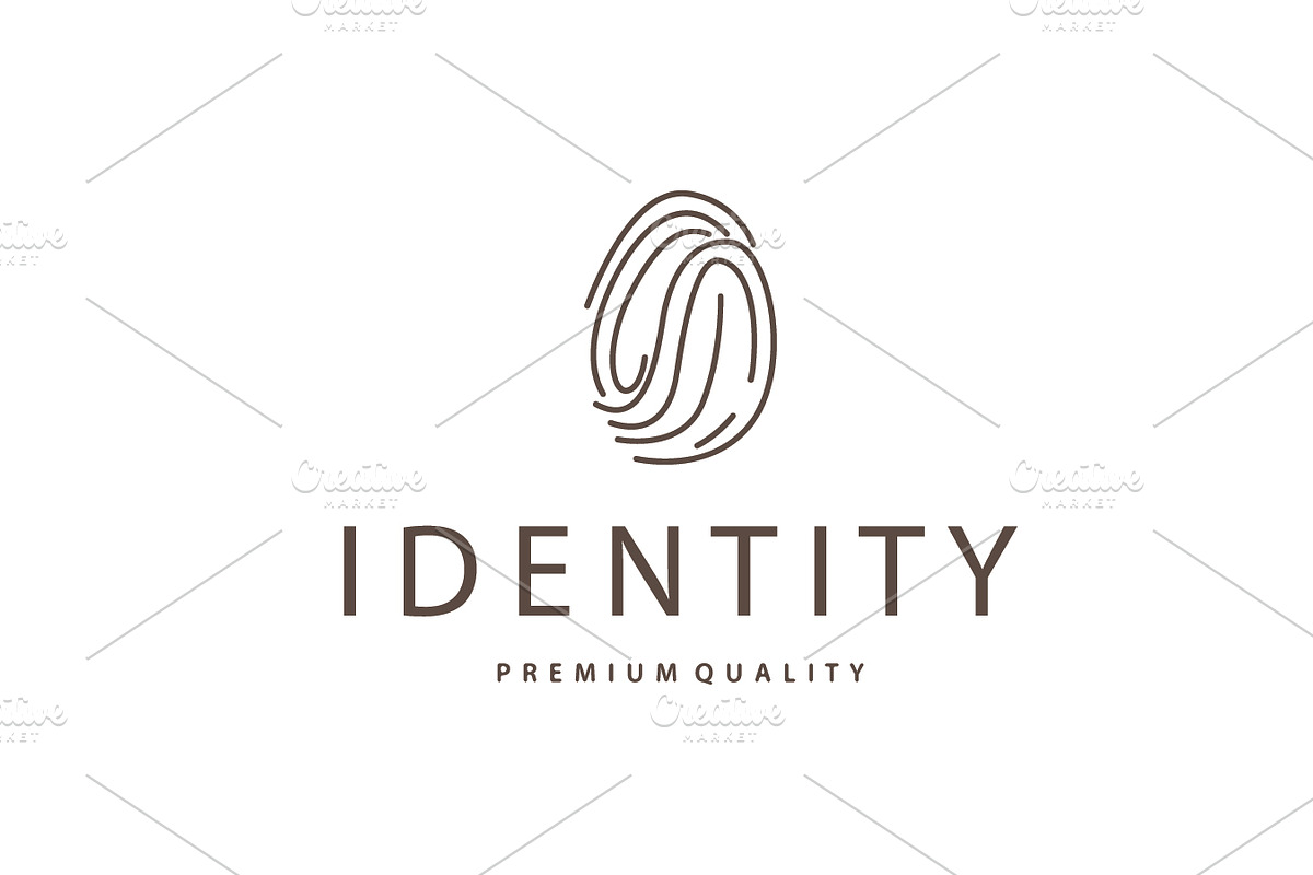 simple minimalist fingerprint logo c, a Branding & Logo Template by Maylianaw28