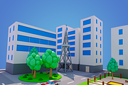 Low Poly City Block, an Architecture 3D Model by 3DGeeq (Thumbnail 5 of 8)