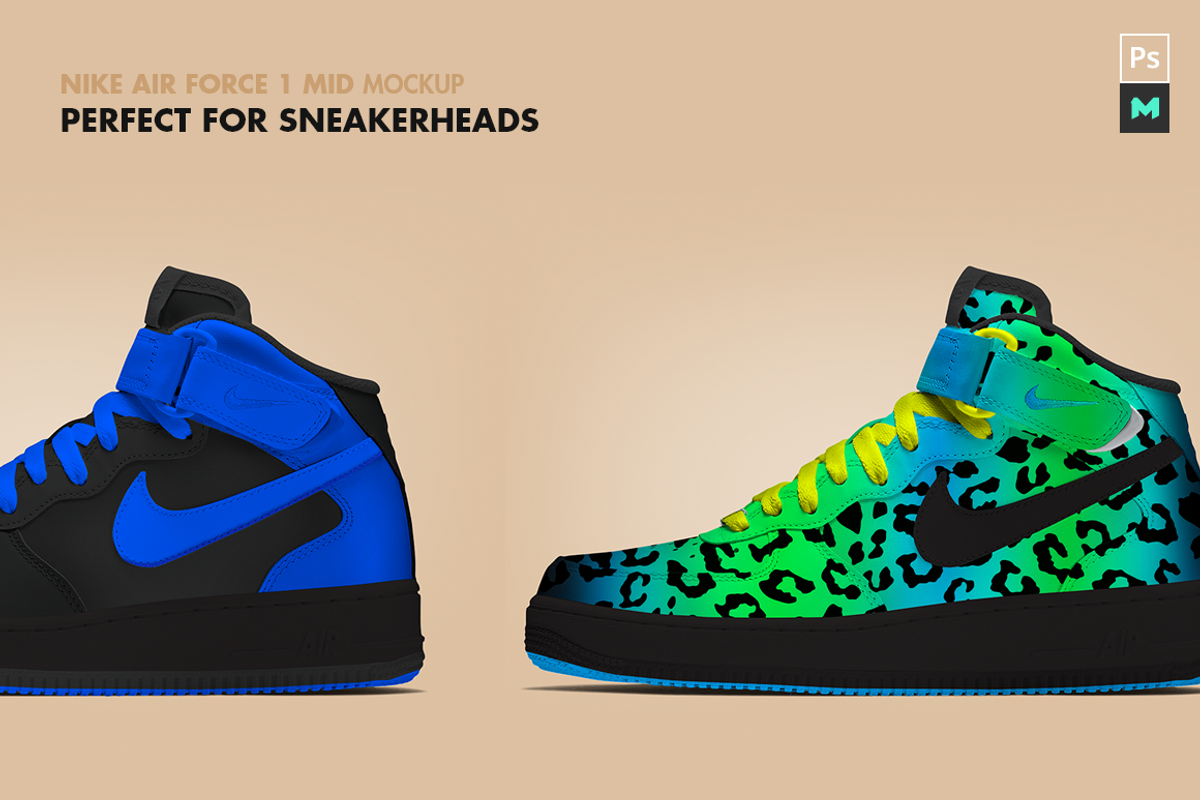NIKE AIR FORCE 1 Mid | Mockup, an Apparel Mockup by MockupsPro (Photo 3 of 4)