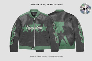 Leather Racing Jacket Mockup