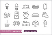 Minimal sweets icons, an Outline Icon by Picture Window (Thumbnail 1 of 5)