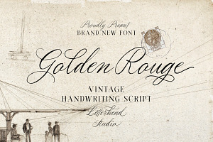 Golden Rouge Vintage Script, a Script Font by Letterhend Studio