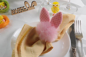 Festive Easter table setting, a Holiday Photo by Apolonia