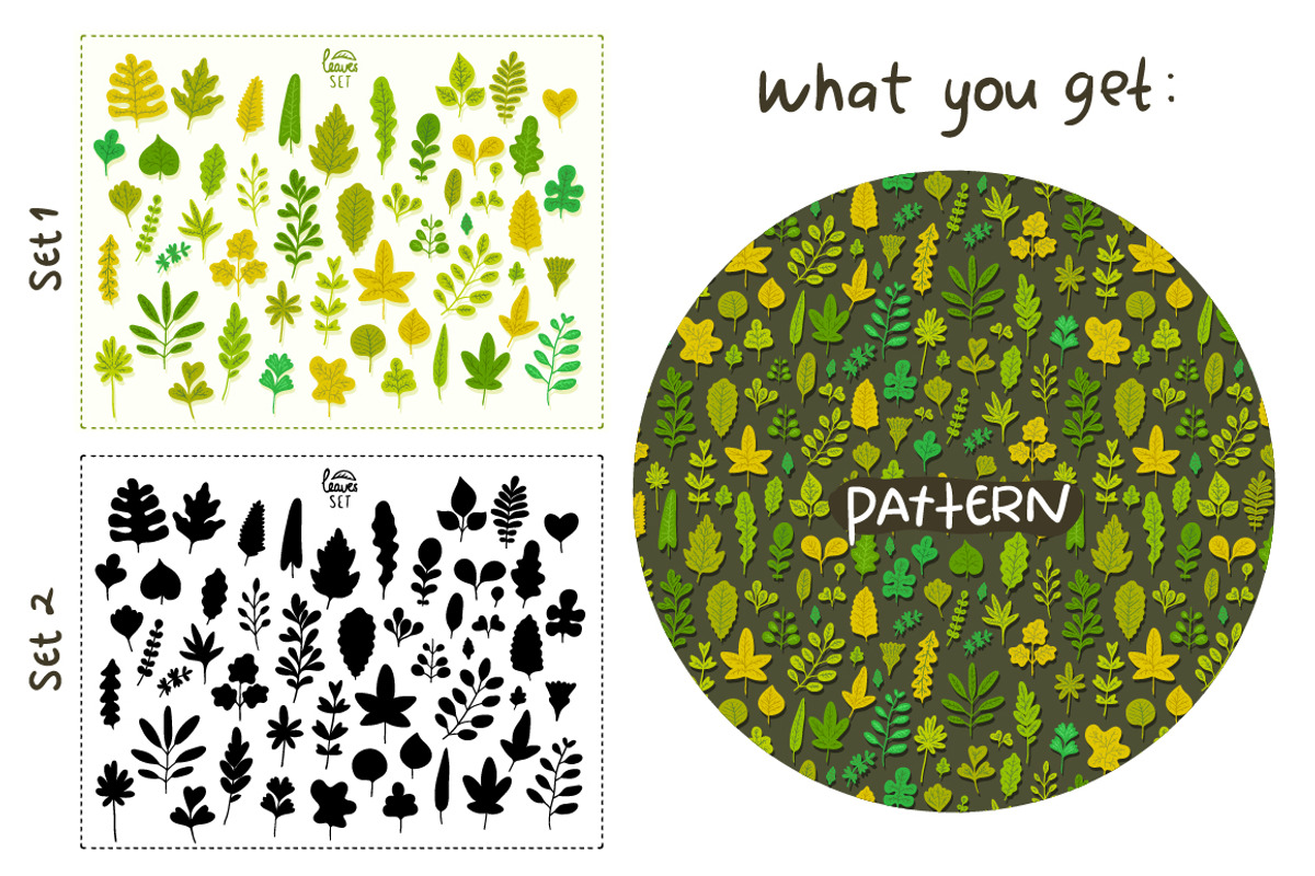 Vector leaves. Nature elements., an Illustration by kostolom3ooo (Photo 5 of 5)