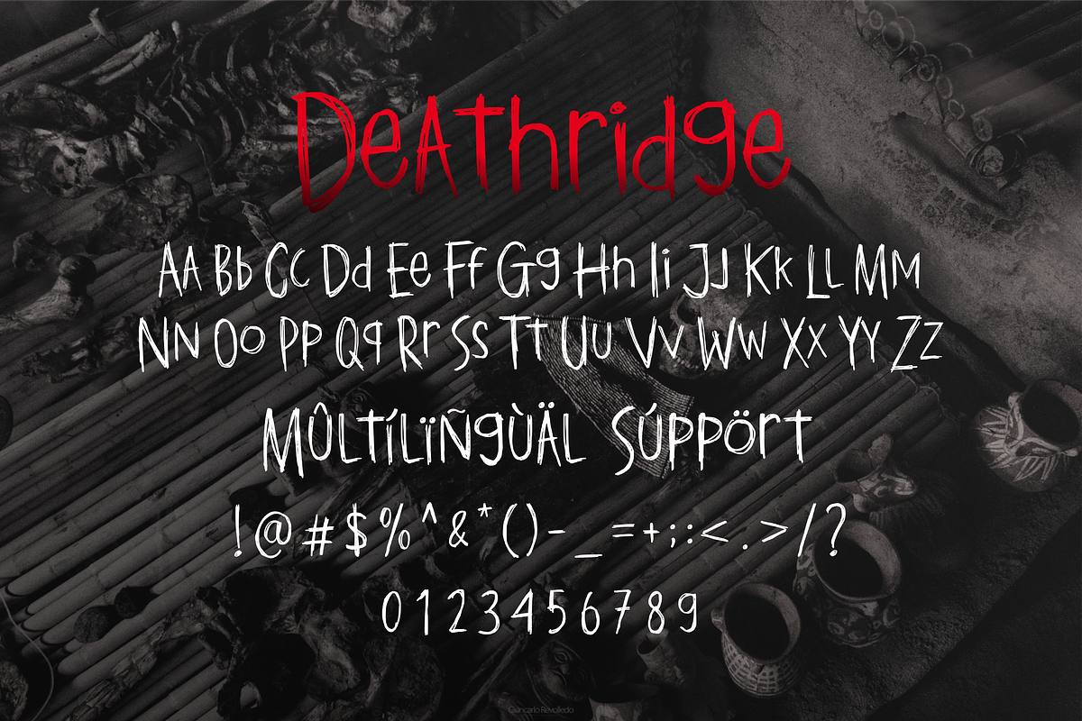 Deathridge Font, a Symbol Font by Allouse Studio (Photo 9 of 10)