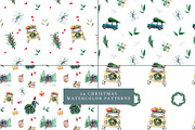 Christmas watercolor patterns, a Pattern Graphic by LeriaArt watercolor (Thumbnail 5 of 8)