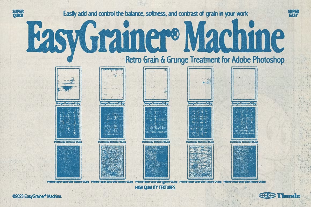 EasyGrainer Machine | Grain for PS, a Layer Style Add-On by Thundr Co. (Photo 5 of 17)