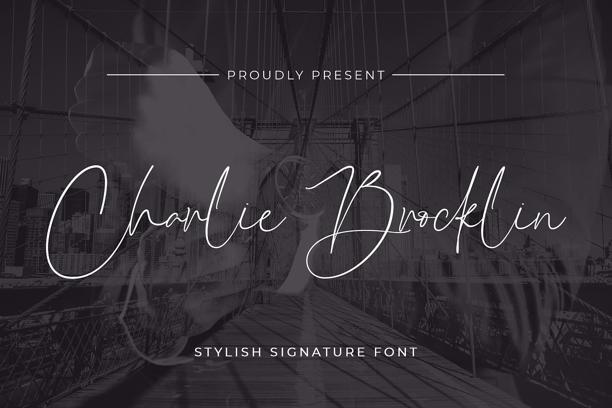 Charlie Brocklin - Stylish Ligature, a Script Font by Almarkhatype (Photo 1 of 9)