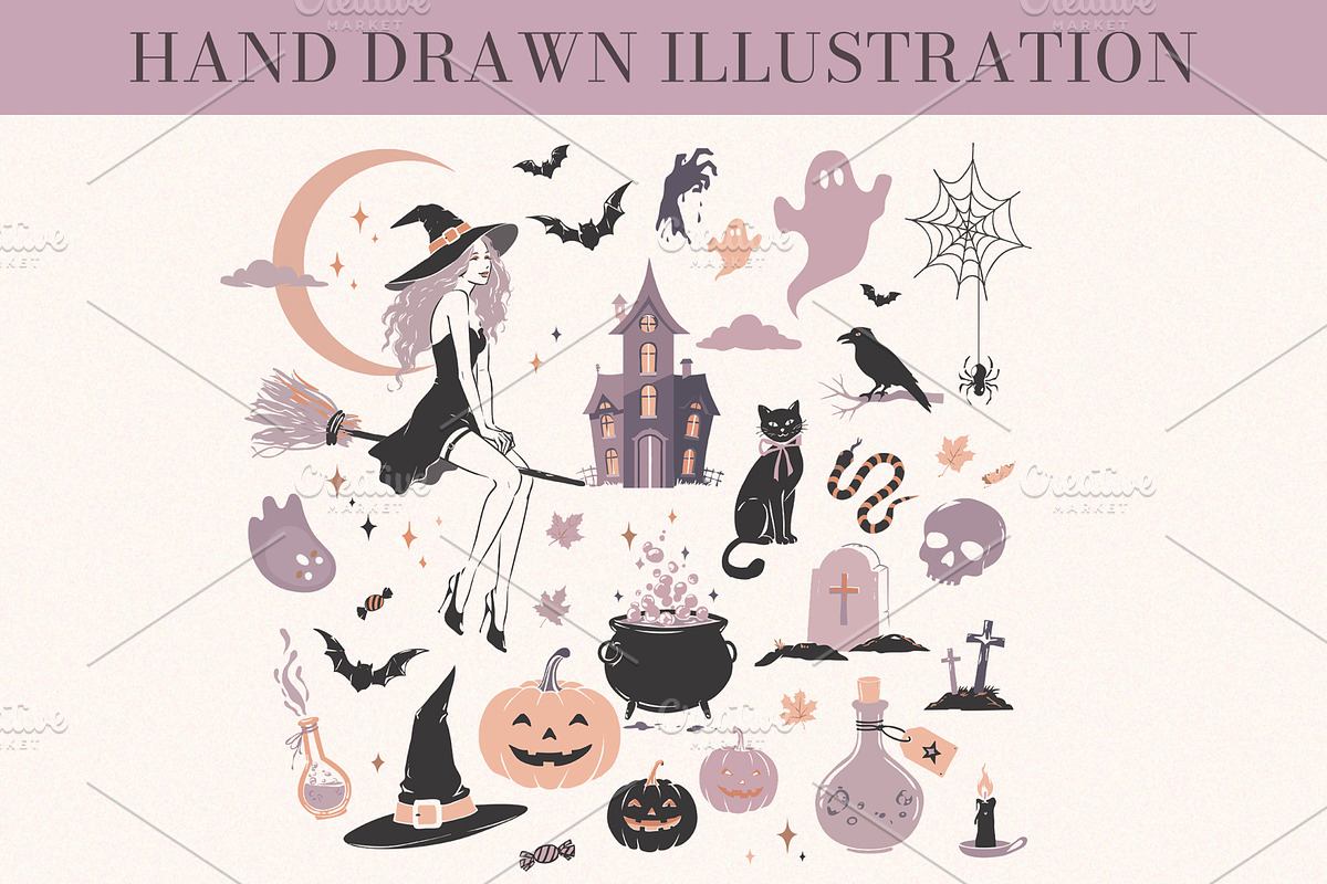 Big Halloween Silhouette Vector Set, an Object Graphic by Elena Naumchenkova (Photo 2 of 3)