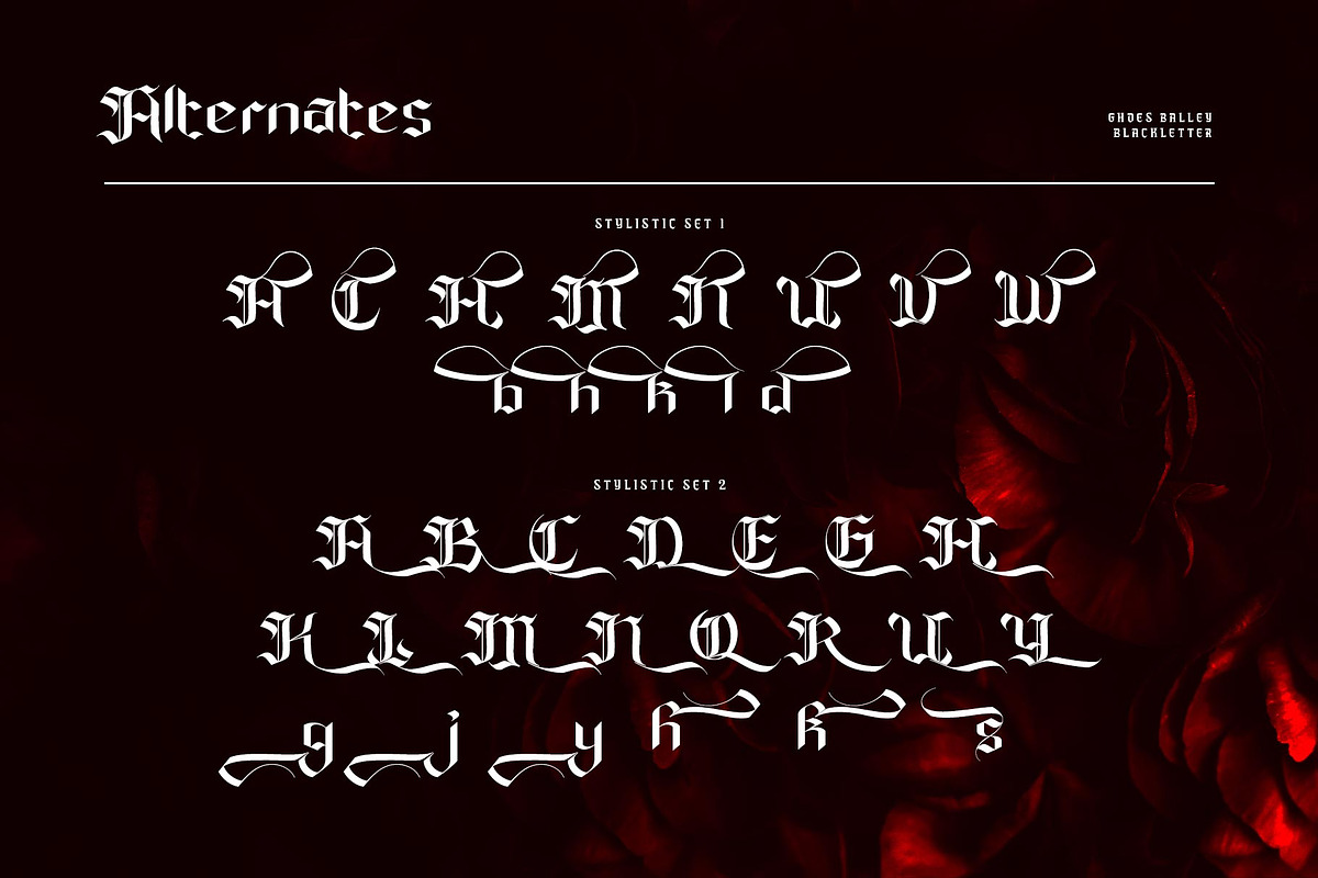 Ghoes Balley Typeface, a Blackletter Font by alit design (Photo 4 of 15)