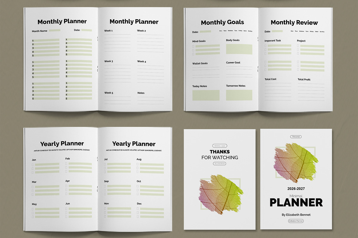 Planner 2026 Layout