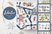 Winter set. Map creator, a Decorative Illustration by Karma (Thumbnail 1 of 20)