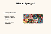 Jeweled Pomegranates Patterns, a Pattern Graphic by Ninterints (Thumbnail 2 of 6)