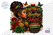 Juneteenth PNG, Black Woman, a Seasonal Illustration by CreationArt (Thumbnail 7 of 7)