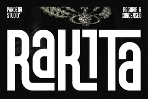 Rakita - Decorative Condensed, a Sans Serif Font by Pandeka Studio