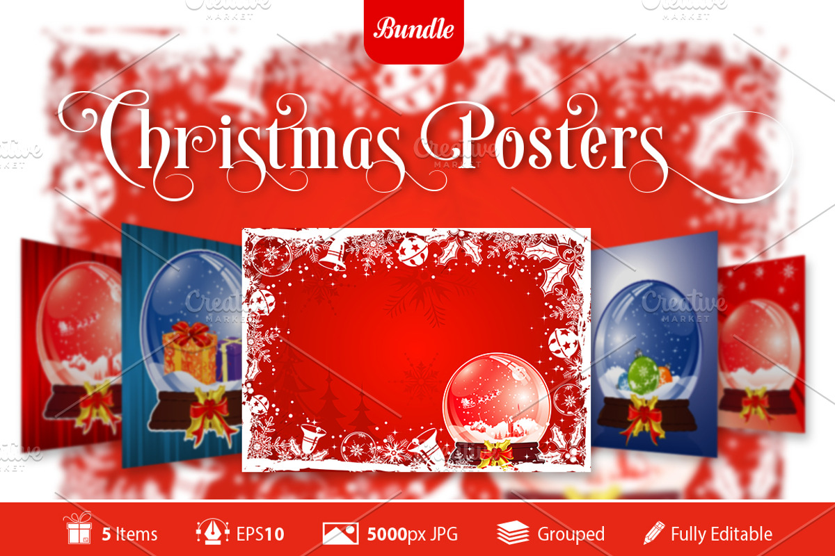 Christmas Posters, a Decorative Illustration by TAlex (Photo 1 of 6)