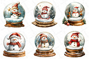 Christmas Snowman Globe Clipart, an Illustration by DreamPrint404 (Thumbnail 4 of 6)