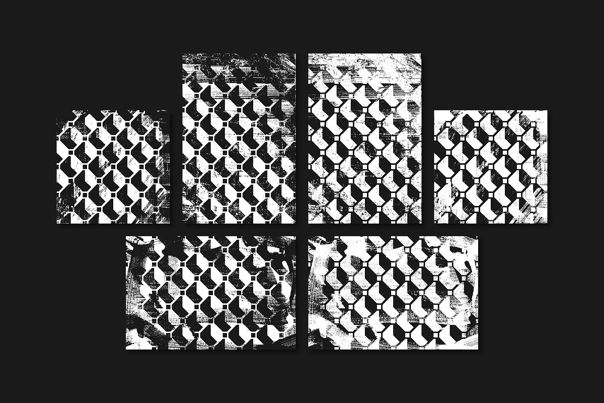 Isometric - 48 Grunge Patterns, a Pattern Graphic by Tustan (Photo 4 of 10)
