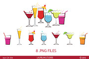 Party drinks clip art, a Food Illustration by Laureling Studios (Thumbnail 2 of 2)