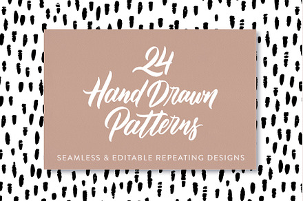 24 Hand Drawn Seamless Patterns