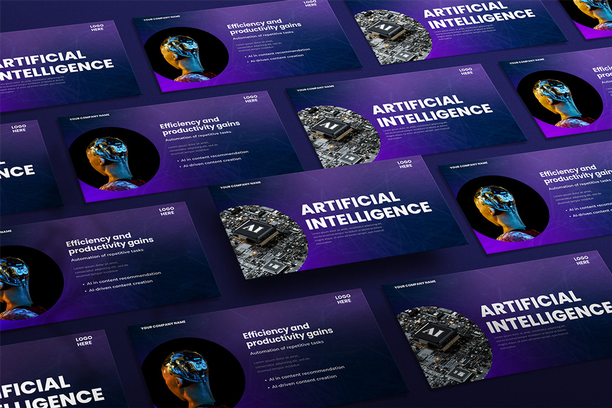 Artificial Intelligence Template, a Presentation Template by Glyphminds Studios (Photo 1 of 3)