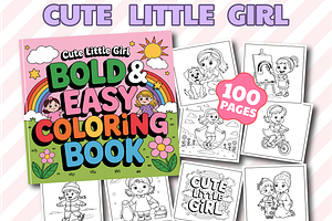 Cute Little Girl Coloring Pages, a Person Illustration by Design Home