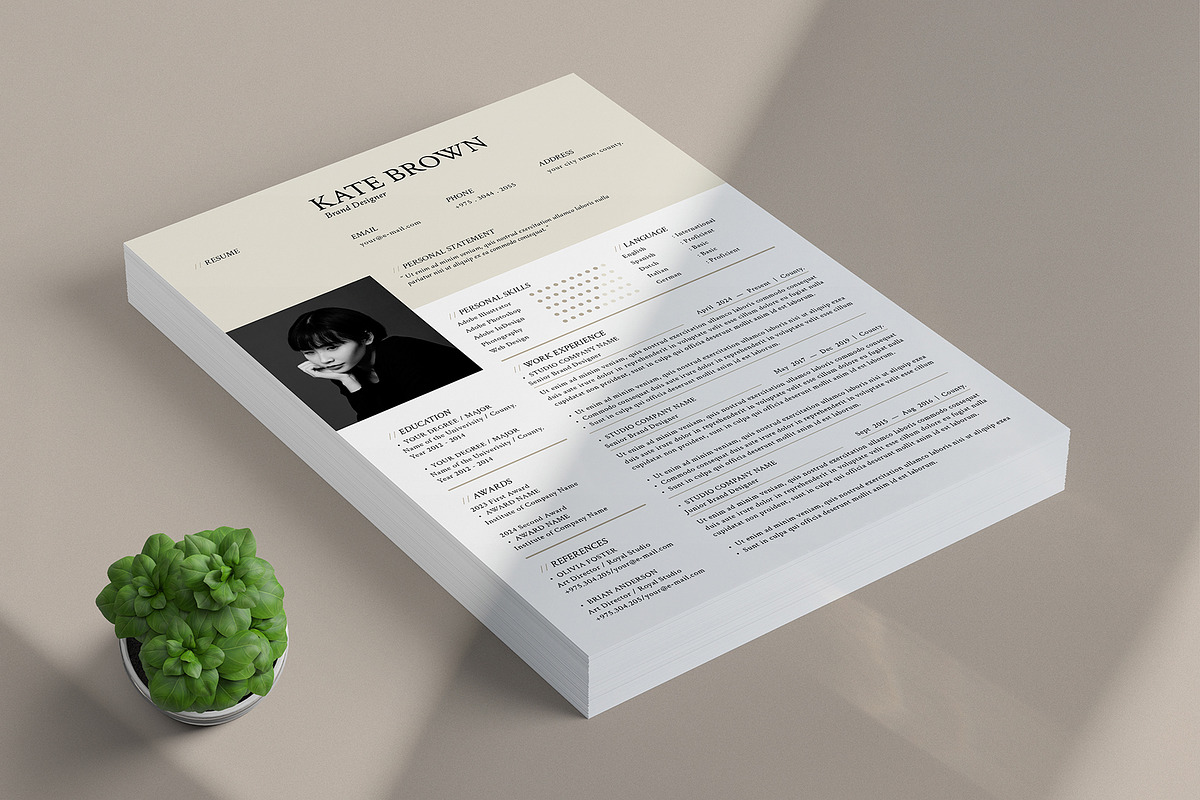 Resume/CV, a Resume Template by Designsoul14 (Photo 3 of 4)