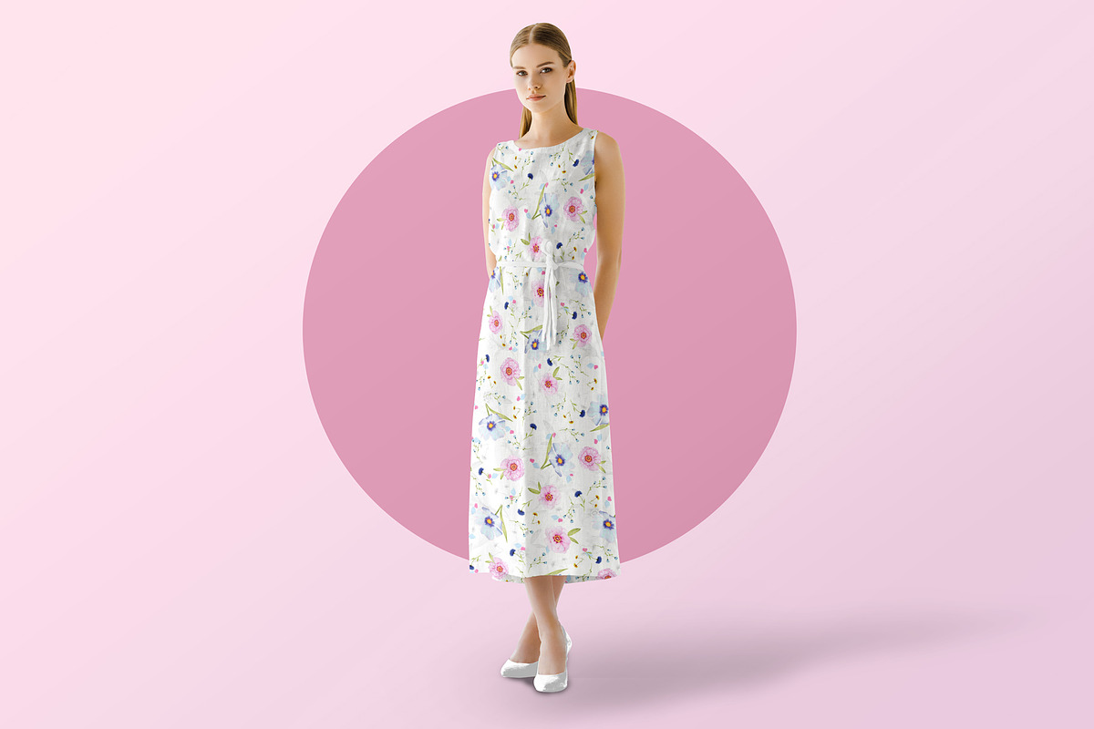 Women’s Summer Dress Mockup, an Apparel Mockup by PSD Market (Photo 4 of 7)