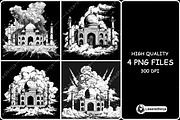 Temple Taj Mahal Shrine Explosion, a Background Graphic by LaseredNinja (Thumbnail 1 of 7)
