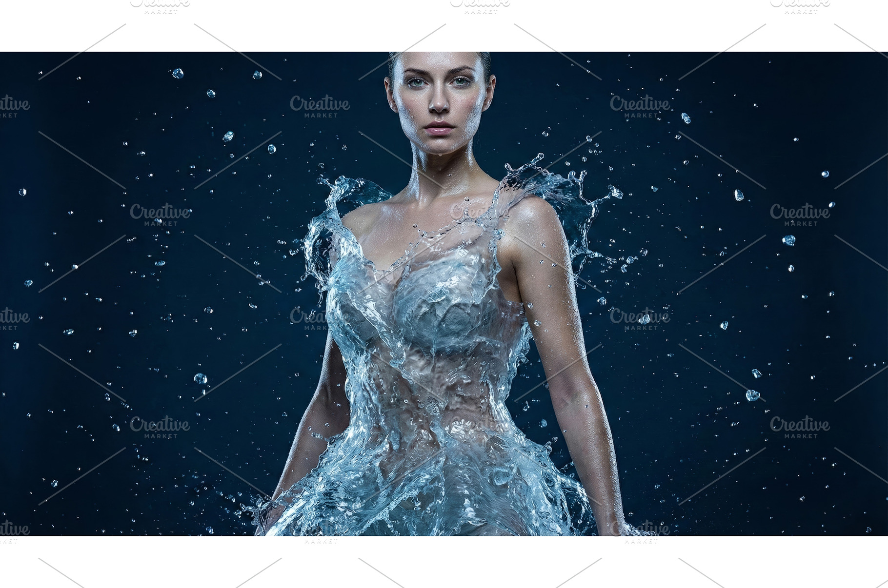 Fashion Woman in Water Dress, a Beauty & Fashion Photo by CREATIVEDEF