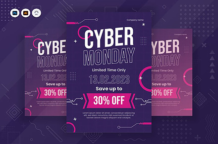 Cyber Monday Poster, a Poster Template by Fannan Studio