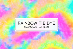 Rainbow Tie Dye Seamless Pattern