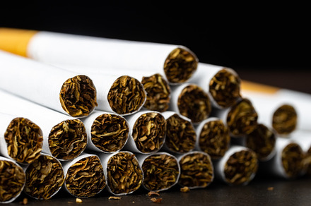 Close-up of Tobacco Cigarettes Backg, a Health & Medical Photo by AlexBush