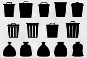 Garbage Silhouette SVG, an Object Illustration by newminddesign (Thumbnail 1 of 3)