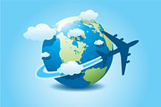 Airplane Travel, a Transportation Illustration by Seyyahil (Thumbnail 2 of 4)