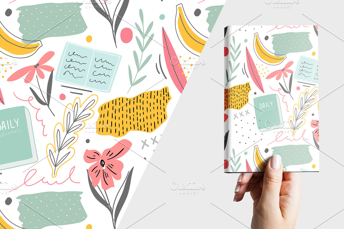 Kids hand drawn seamless pattern, a Pattern Graphic by hanifa_design (Photo 6 of 8)