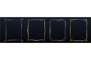 Elegant gold thin line frames, art, an Object Illustration by art PVP - market