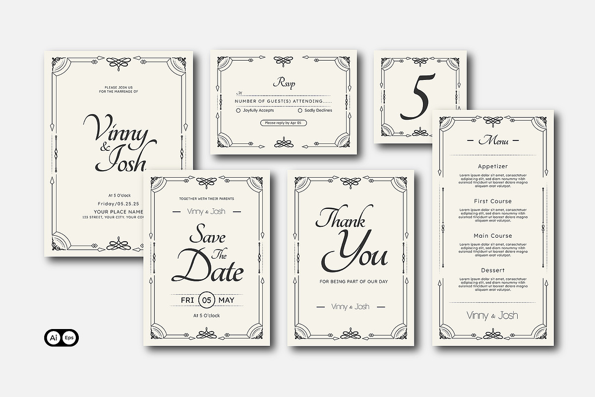 Simple Elegant Wedding Invitation, an Invitation Template by Siska Arista (Photo 1 of 2)