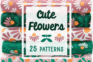 25 Seamless Floral Patterns Texture