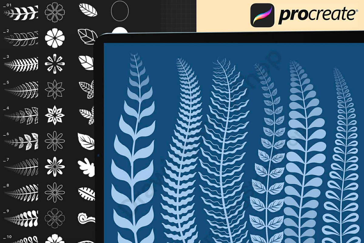 245 Procreate Floral Brushes Set, a Brush Add-On by DrawingStoryShop (Photo 4 of 7)