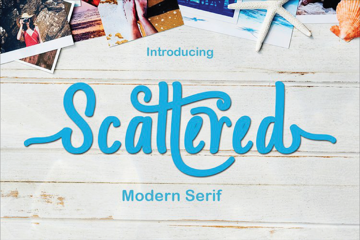 Scattered, a Script Font by cocodesign (Photo 1 of 5)