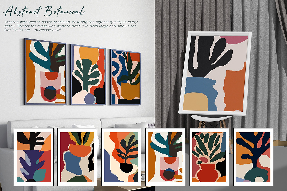 Abstract Contemporary Floral Art, a Decorative Illustration by Vibrand Studio (Photo 10 of 12)